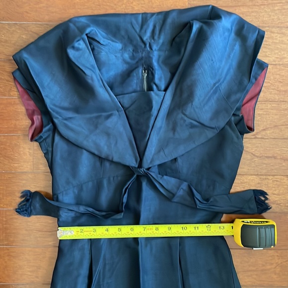 1950’s Vintage Peck & Peck blue sharkskin wiggle cocktail dress Small 26w VLV - Picture 13 of 15